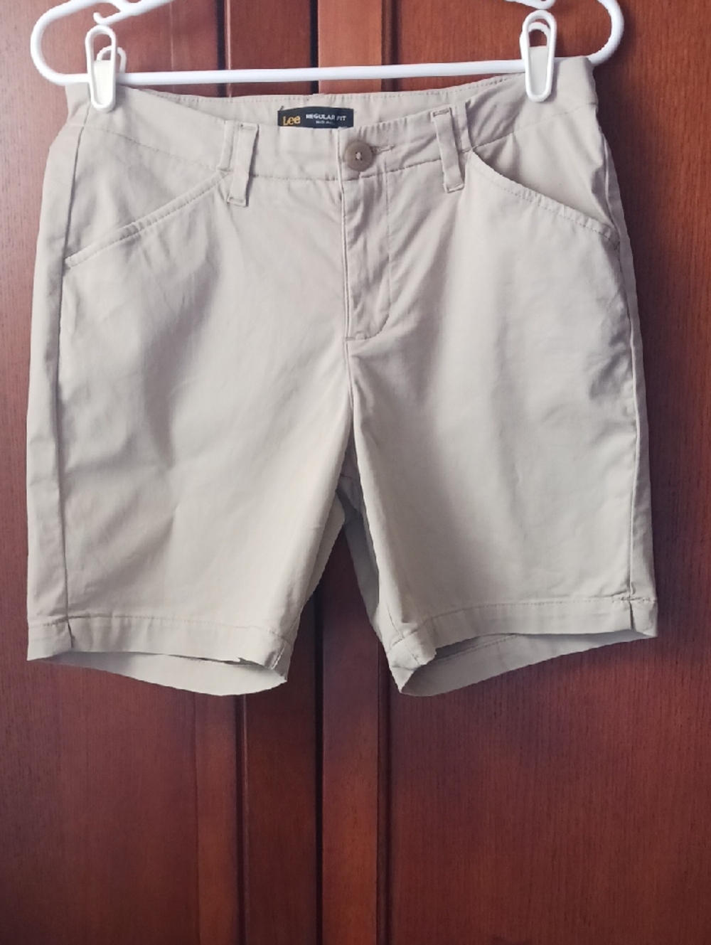Lee Women's Flat Front Tan Shorts